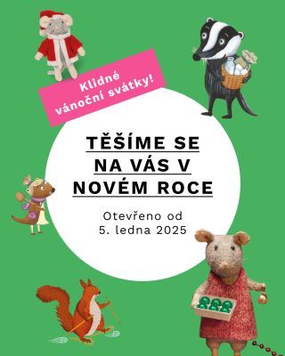 💫🦡 Jezevec Chrujda a lasička Anička už mají napečeno, myšky z Domu myšek zdobí stromeček, pták Noh s ptáčkem Nožičkou ladí...